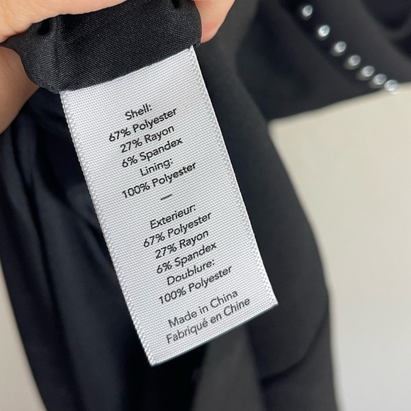 Likely Charlene Silver Studded Black Gown with Side Slit Size 4 - Picture 9 of 11